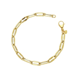 750 yellow gold iced out bracelet