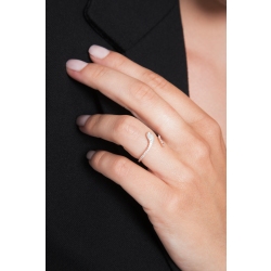 18k white gold snake ring with diamonds  2