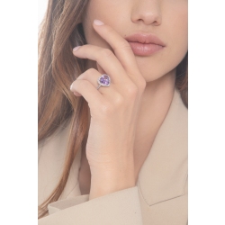 Ring mit Herz Amethyst Diamanten Weissgold 2