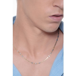 Anchor and square Chain in 18k yellow and white gold 2