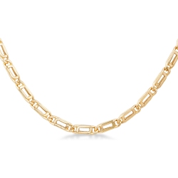 18k yellow gold Figaro chain  2