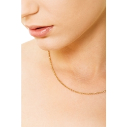 18k yellow gold cable chain , 45 cm 2