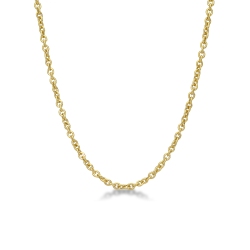 18k yellow gold cable chain , 45 cm