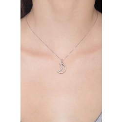 Half moon pendant with diamonds 2