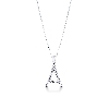 Collana lettera A in oro bianco 18k con diamanti