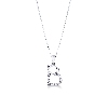 Letter B pendant with diamonds in 18k white gold