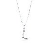 White gold 18k pendant with letter L in diamonds 