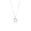 Letter R pendant with diamonds in 18k white gold