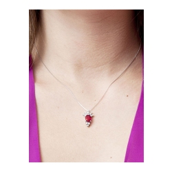 Ruby pendant with diamonds  2