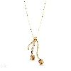 Branches pendant in 18k yellow gold with citrine and diamonds