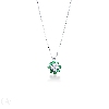 Little pendant with diamonds and emeralds