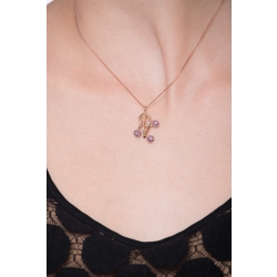 18k rose gold fancy pendant with rubies 2