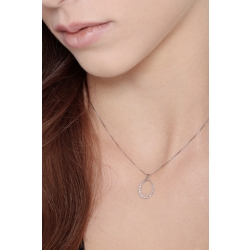 White gold 18k fancy pendant with diamonds 2