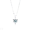Heart shaped aquamarine and diamond pendant