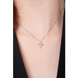 Cross pendant with 6 diamonds 2