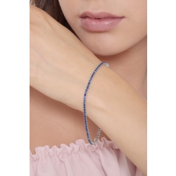 Wire style tennis bracelet with sapphires 2