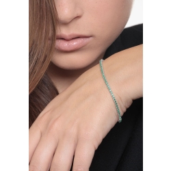 18k white gold Tennis bracelet with emeralds 2