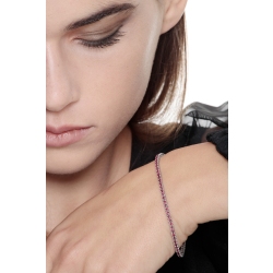 Pulsera Tennis de garra en oro blanco de 18 quilates con rubíes 2
