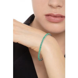 Tennis bracelet griff in white gold 18k with emeralds 2