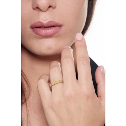 Anillo Eternity oro amarillo 18k diamantes amarillos 2