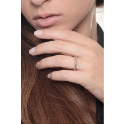 Anillo Eternity oro rosa 18k con diamantes brown 2