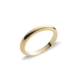 Thin wedding ring in 18k yellow gold