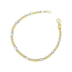 Bracelet en or jaune et blanc 18k