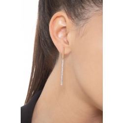 Ohrhänger aus Weißgold und Roségold 18K mit Diamanten 2