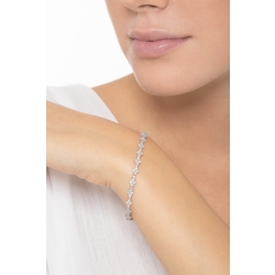 Halbstarres Armband Weißgold 18K mit Diamanten 2