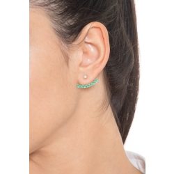 Fancy single earring with emeralds 2
