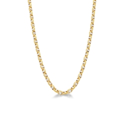 Collar en oro amarillo de 18k, longitud 50 cm