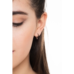 Ohrringe Weißgold mit schwarzen Diamanten in Rautenform 2