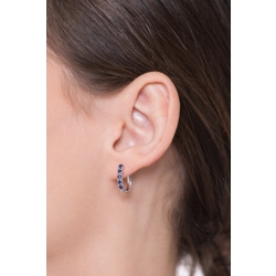 Ohrhänger aus 750er Weißgold mit blauen Saphiren 2