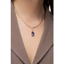 Gelbgold 750 Damenkette Saphir und Diamanten 2