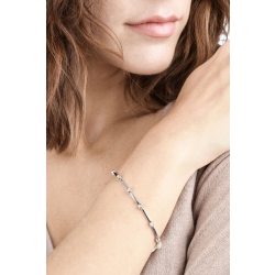 Alternate tennis bracelet in white gold 18k with diamonds 2