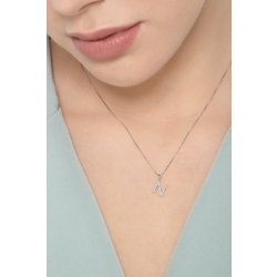 Weißgold 18k Kette mit Buchstabe N aus Brillanten 2
