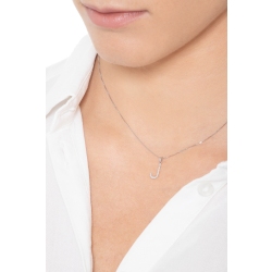 Letter J pendant with round cut diamonds 2