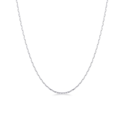 Unisex Halskette Rolò Weißgold 18K 