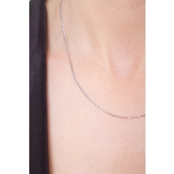 Thin Necklace 18k White Gold, cm 45 2