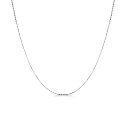 Gargantilla oro blanco 18k 45 cm textura godronada