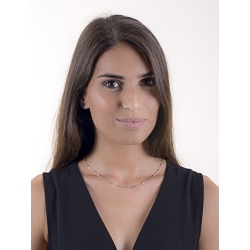 Collar en oro blanco 18k con óvalos diamantados 2