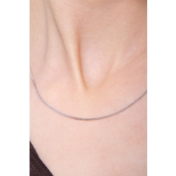 Catena veneziana godronata in oro bianco 18k. 2