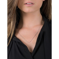 Weißgold 750 godronierte Venezianerkette, 50 cm 2