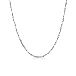 Weißgold 750 godronierte Venezianerkette, 50 cm