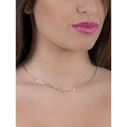 Collier classique godronné en Or Blanc 18k 2