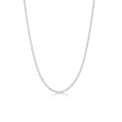 Chaîne plate en or blanc 18 carats