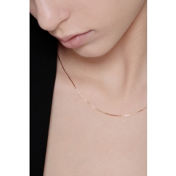 18k yellow gold venetian necklace , 45 cm long 2