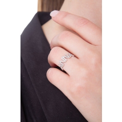 Bague personnalisée prénom ANNA en diamants 2