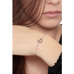 18k white gold bracelet with ruby heart  2