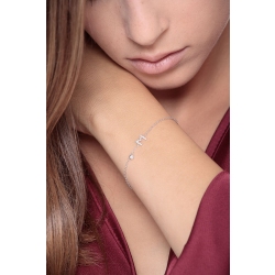Bracelet personnalisé M Or Blanc 18k avec diamants 2